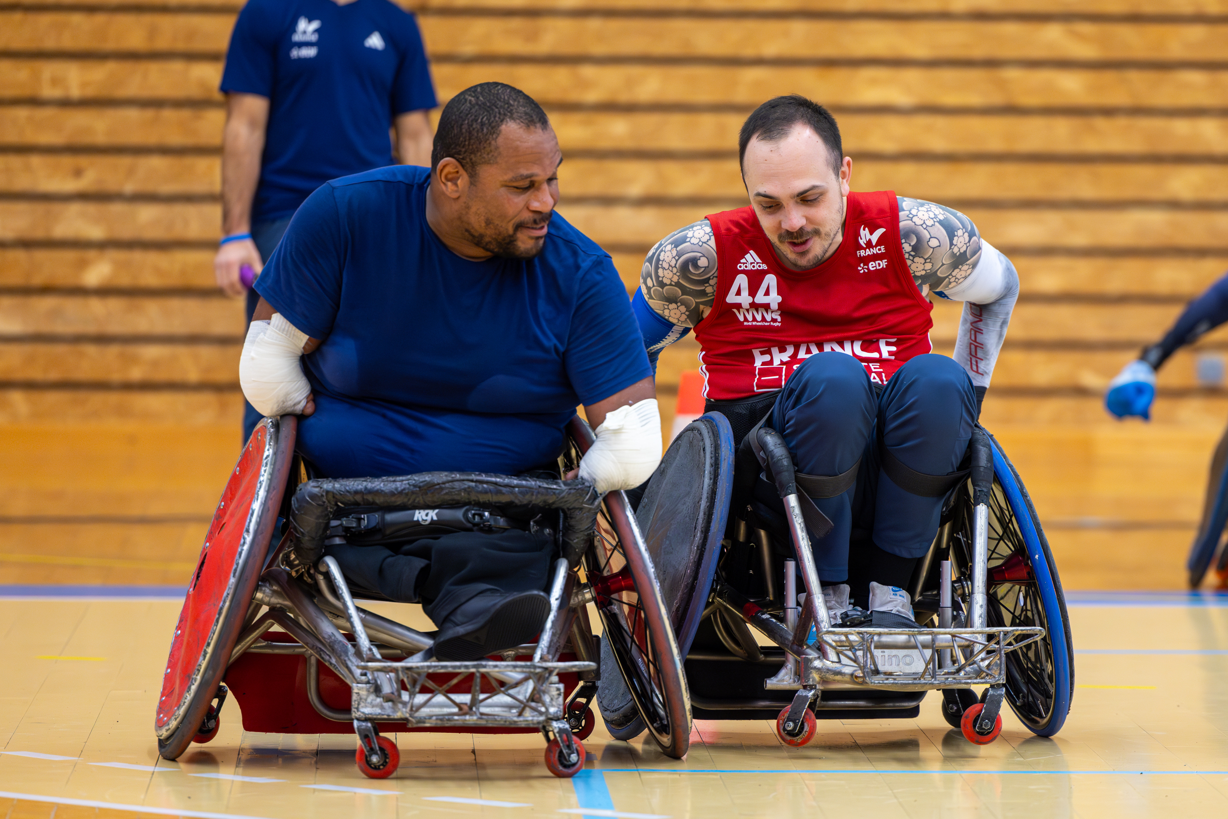 Corentin Le Guen, joueur de l’équipe de France de rugby fauteuil - Photo Xavier Ducordeaux