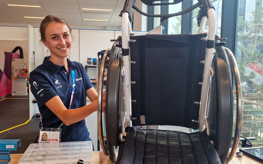 Alice Bayard vit ses premiers Jeux paralympiques en tant qu’orthoprothésiste. Photo : DR