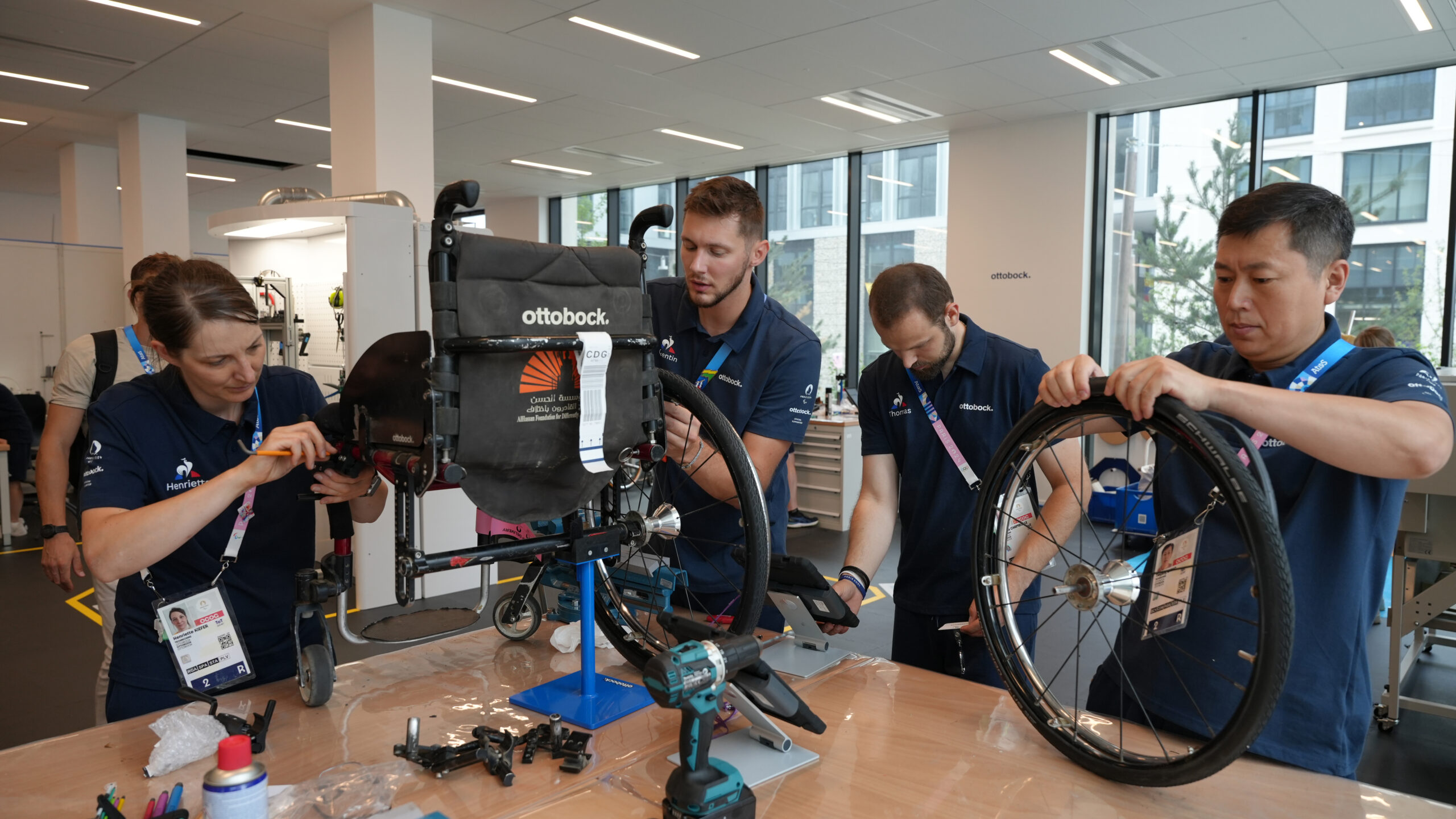 La société Ottobock a mobilisé 160 de ses salariés pour assurer le service de maintenance aux Jeux Paralympiques. Photo : Ottobock