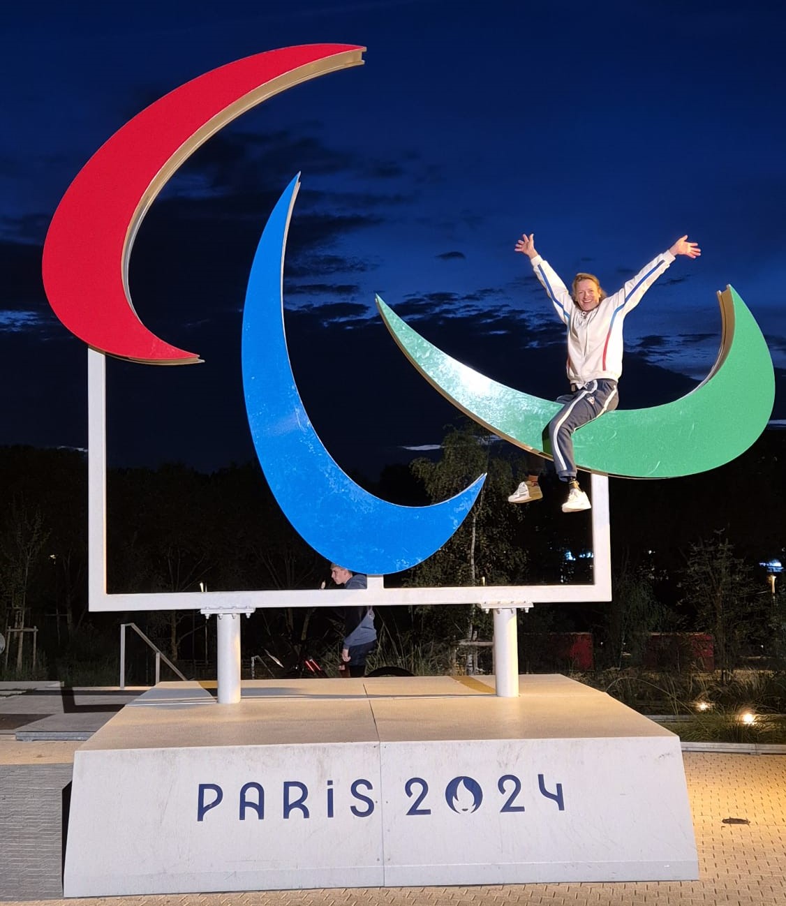 Séverine Baillot, joueuse internationale de volley assis licenciée à l’ASPTT Besançon (Doubs), lors des Jeux Paralympiques 2024 - FF volley assis